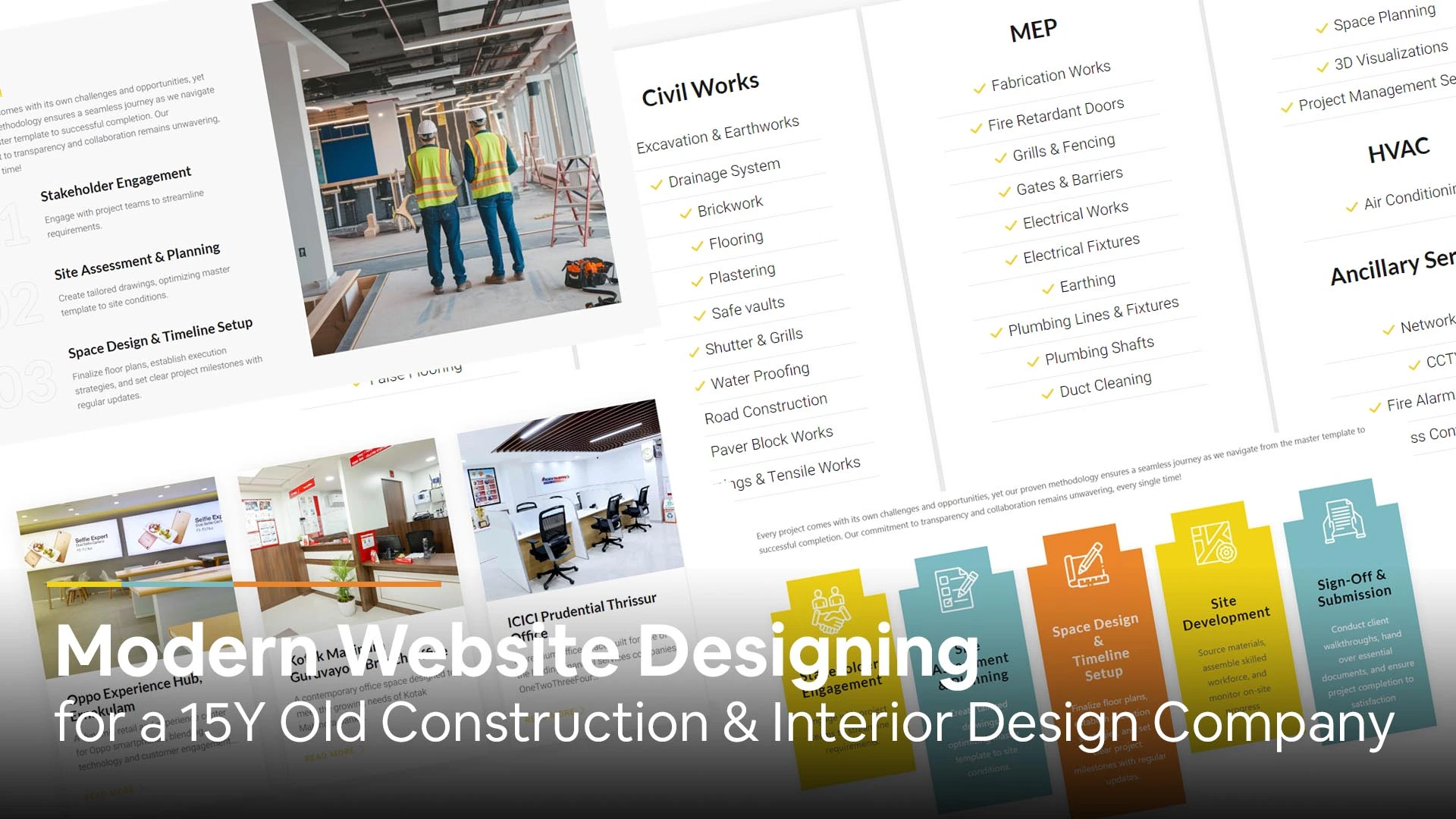 Modern Website Design for a 15 Year Construction and Interior Design Company